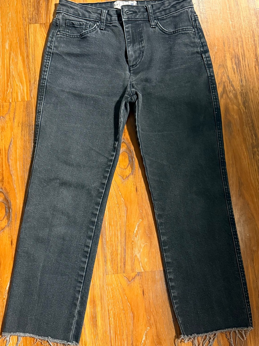 Free People We The Free Black Raw Hem Jeans Size 27